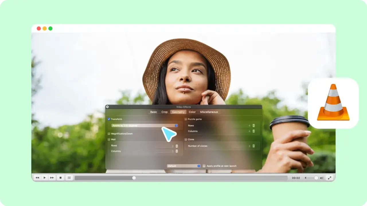 Obróć wideo: Film bokiem? VLC, Windows trwale lub tymczasowo!