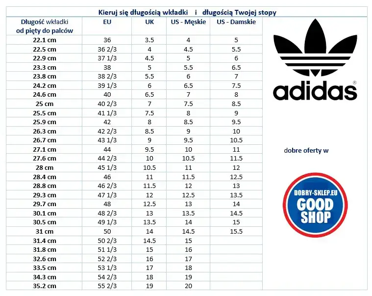 Adidas rozmiar 25: Długość wkładki? Zmierz stopę i dobierz idealnie!