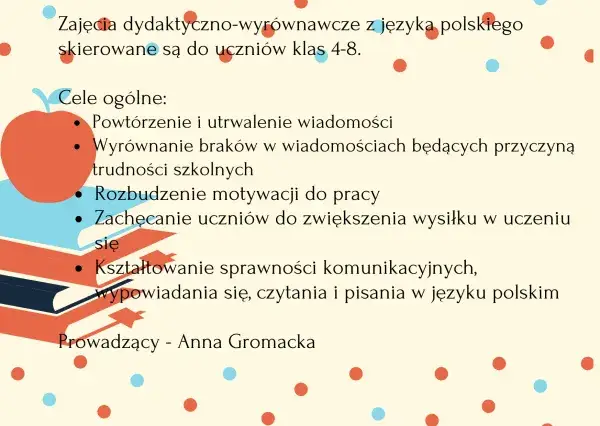 Zajęcia dydaktyczno wyrównawcze z języka polskiego klasa 4 - skuteczne metody nauki