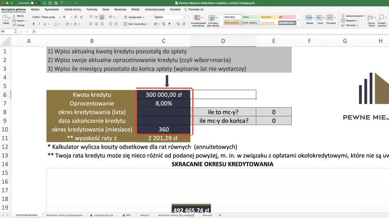 Jak obliczyć oprocentowanie lokaty w Excelu? Zbuduj swój kalkulator