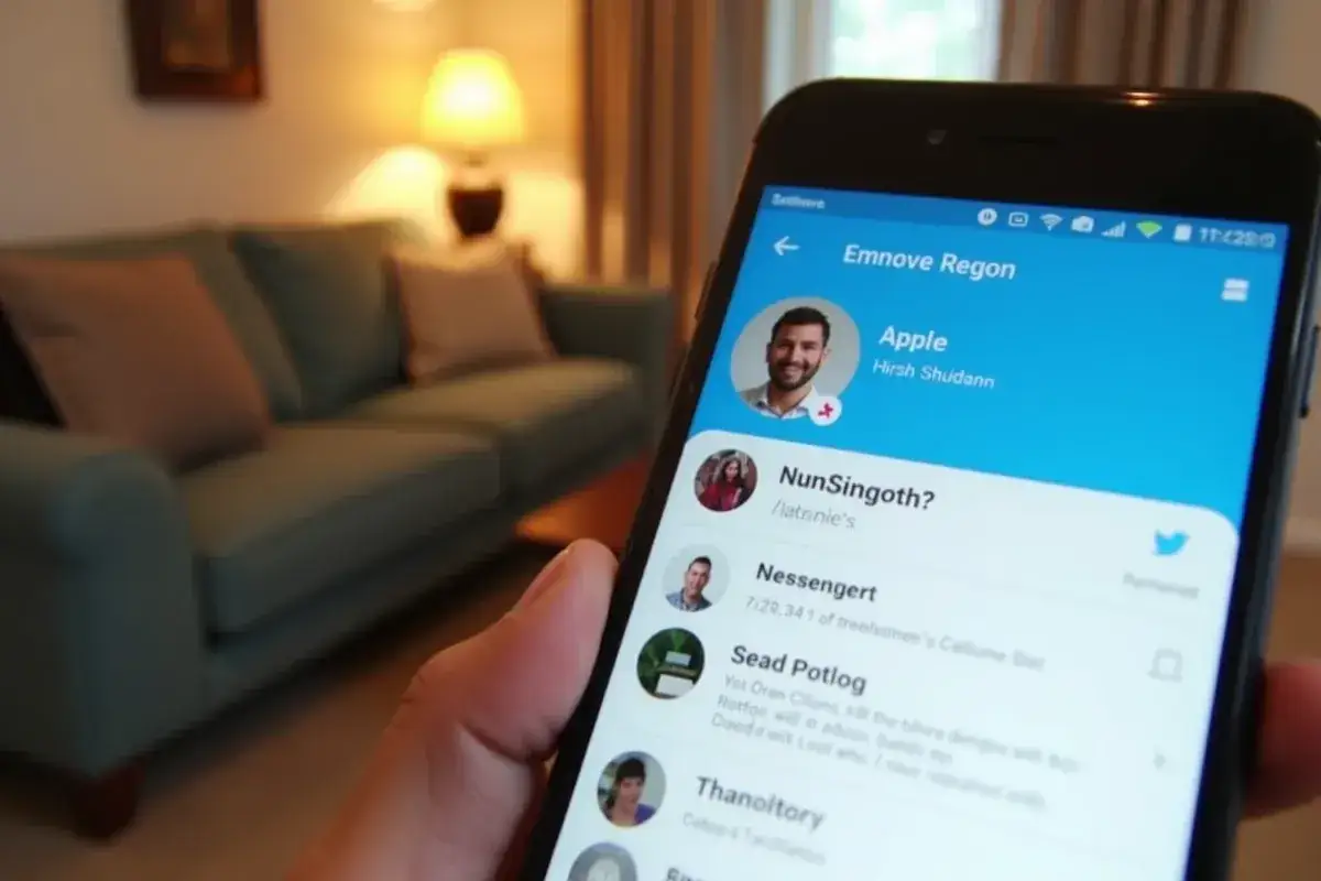 Jak usunąć kogoś z messengera? Na ekranie telefonu widać listę kontaktów, gdzie można znaleźć opcję usunięcia niechcianej osoby.