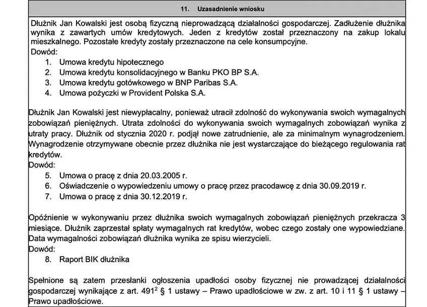 Jakie dokumenty są niezbędne do upadłości konsumenckiej w Polsce?