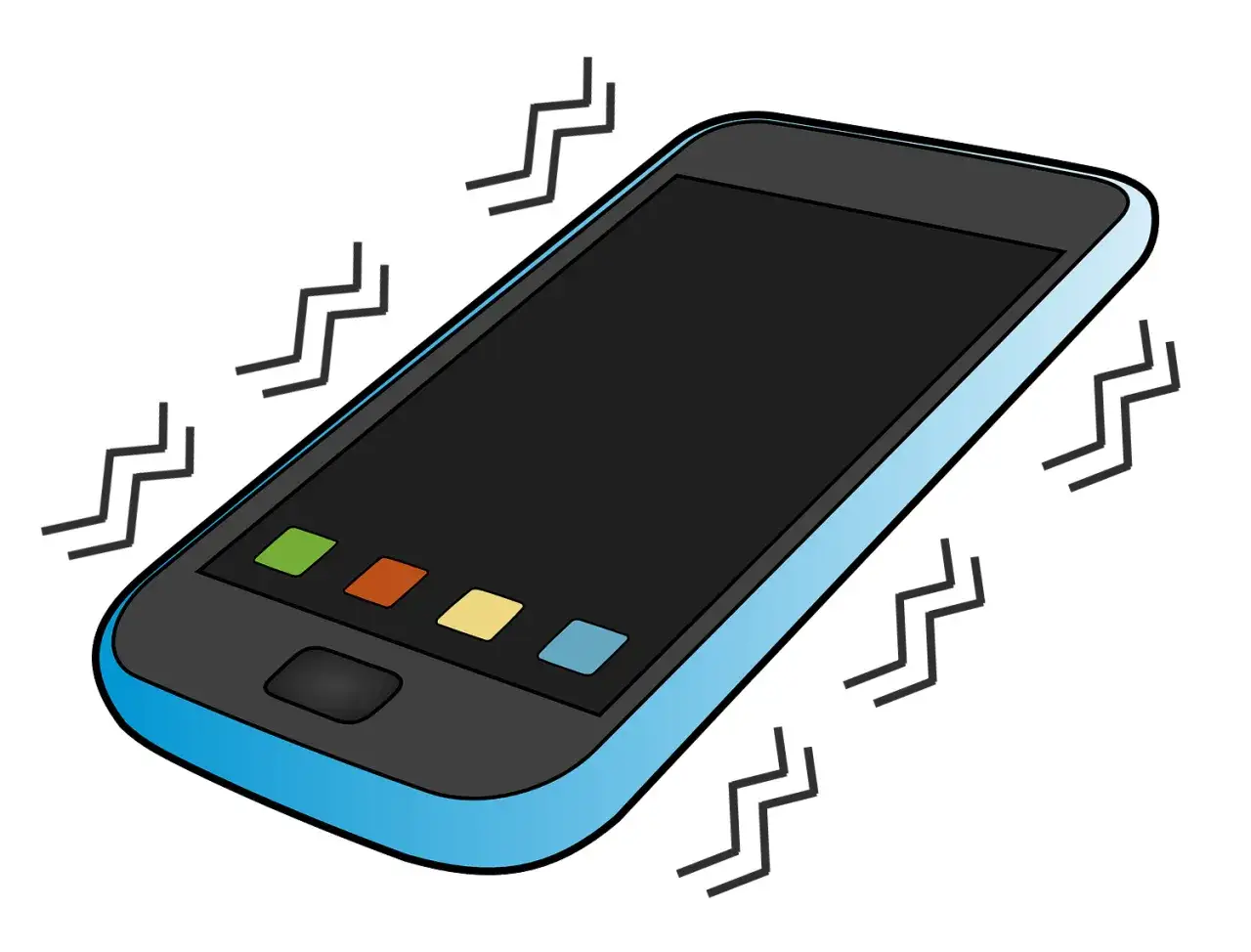Wibrujący smartfon, przykład haptyki. Czujesz wibracje, gdy telefon dzwoni lub wysyła powiadomienie.
