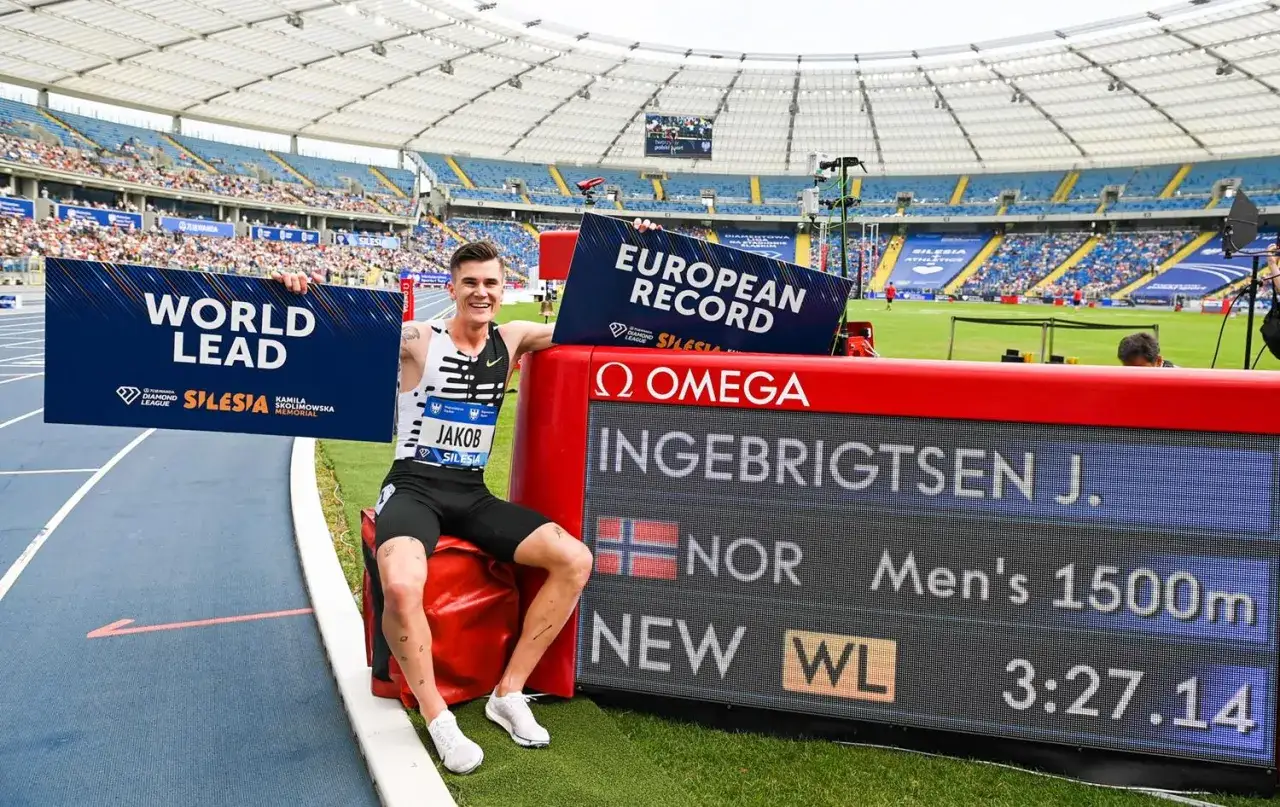 Jakob Ingebrigtsen z rekordem Europy i świata na 1500m na mityngu Silesia Kamila Skolimowska. To ważny punkt w kalendarzu diamentowej ligi.