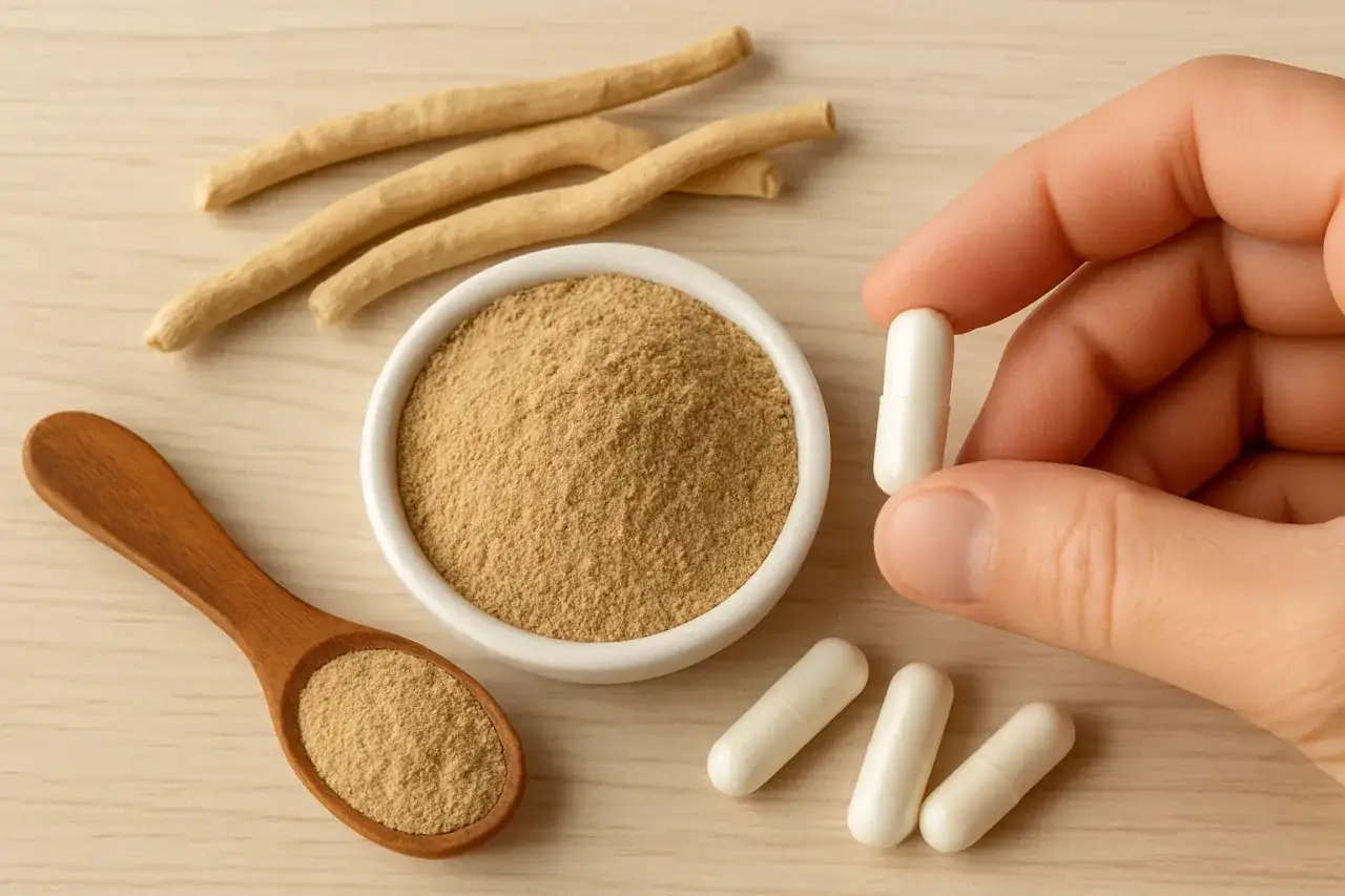 Ashwagandha: Jak zażywać bezpiecznie? Dawkowanie, pory, skutki uboczne