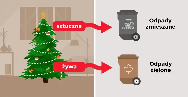 Gdzie wyrzucić sztuczną choinkę? Sprawdź, jak to zrobić właściwie