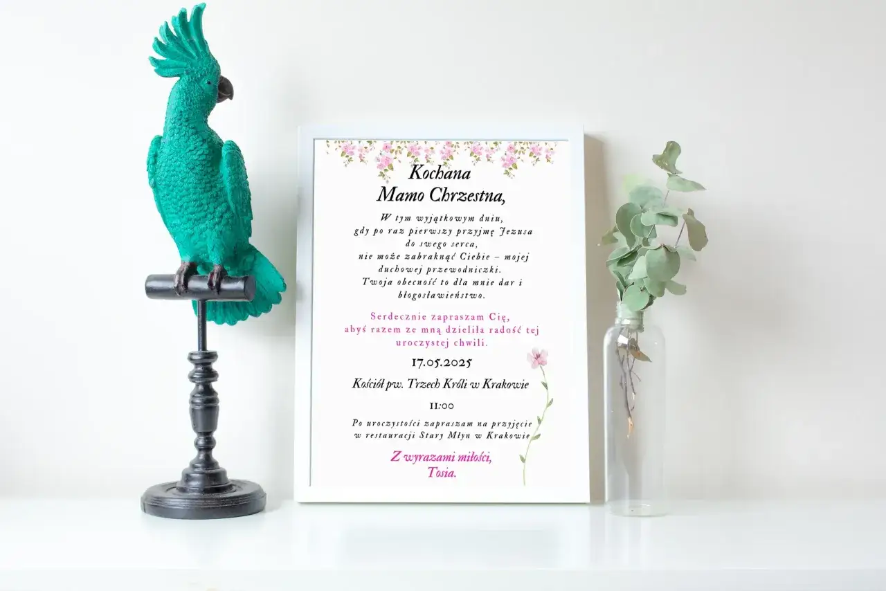 Jak stworzyć wyjątkowe zaproszenie komunijne dla Matki Chrzestnej?