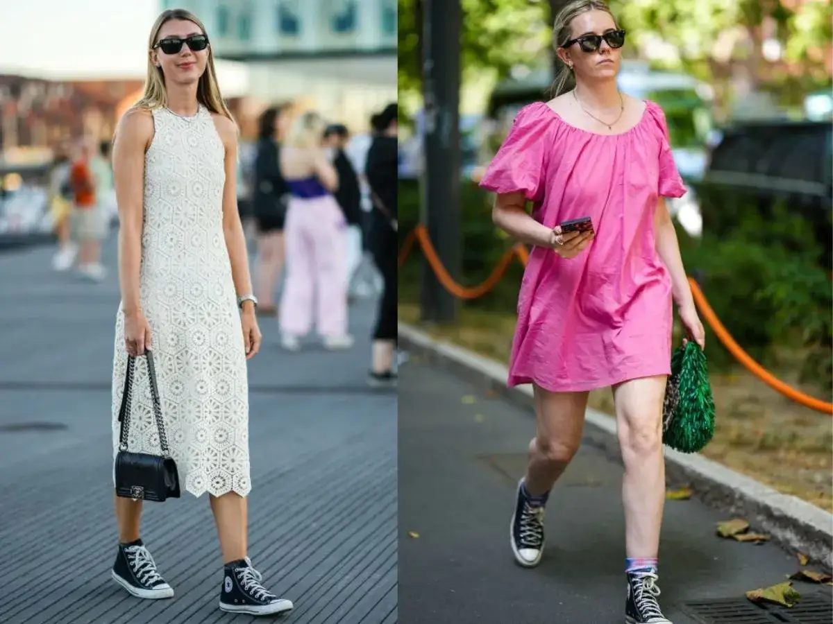 Sukienka i trampki: stylizacje na każdą okazję. Porady stylistki!