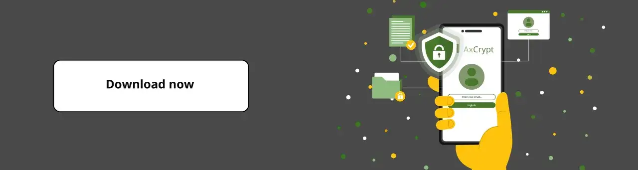 Chcesz wiedzieć, jak zaszyfrować plik? Ilustracja pokazuje aplikację AxCrypt na telefonie, która ułatwia bezpieczne przechowywanie danych.