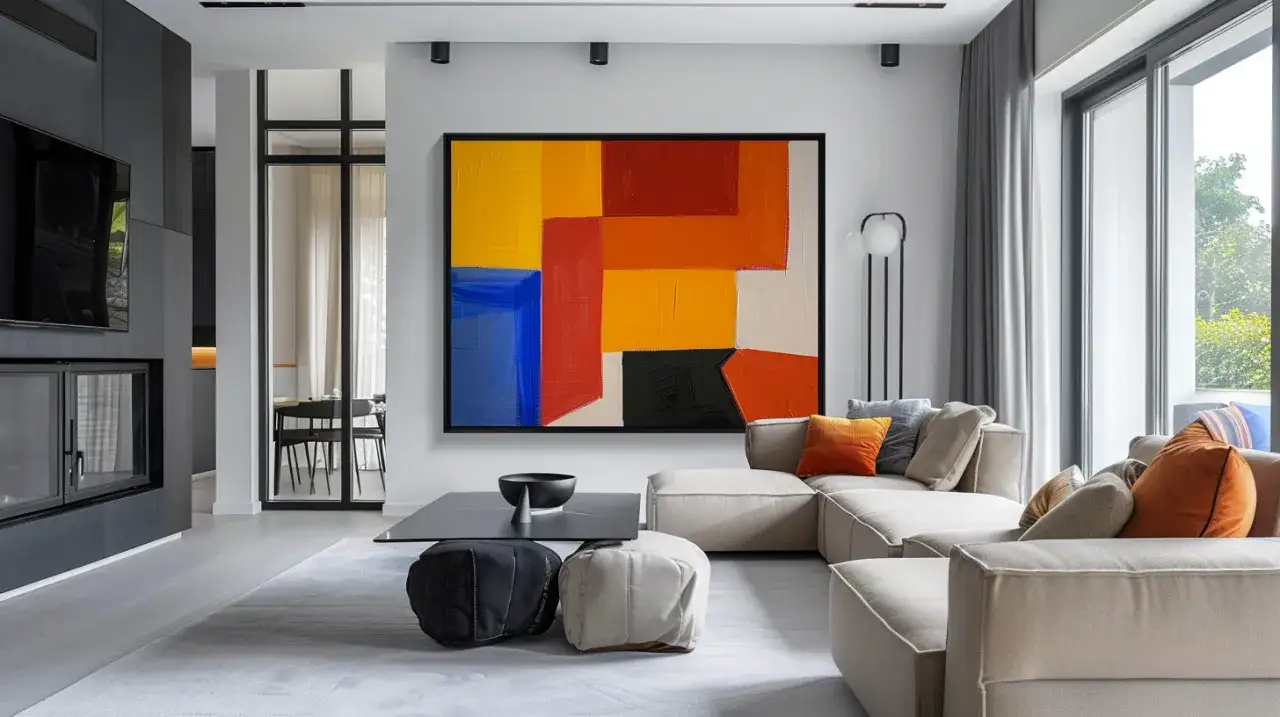 Obraz w ramie do salonu: Jakie obrazy w czarnej ramie są najmodniejsze?