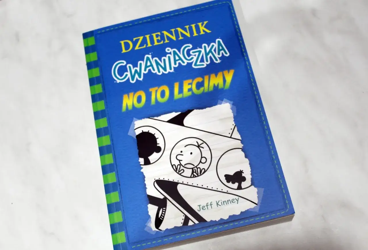 Okładka książki "Dziennik Cwaniaczka" z rysunkami Jeffa Kinneya.