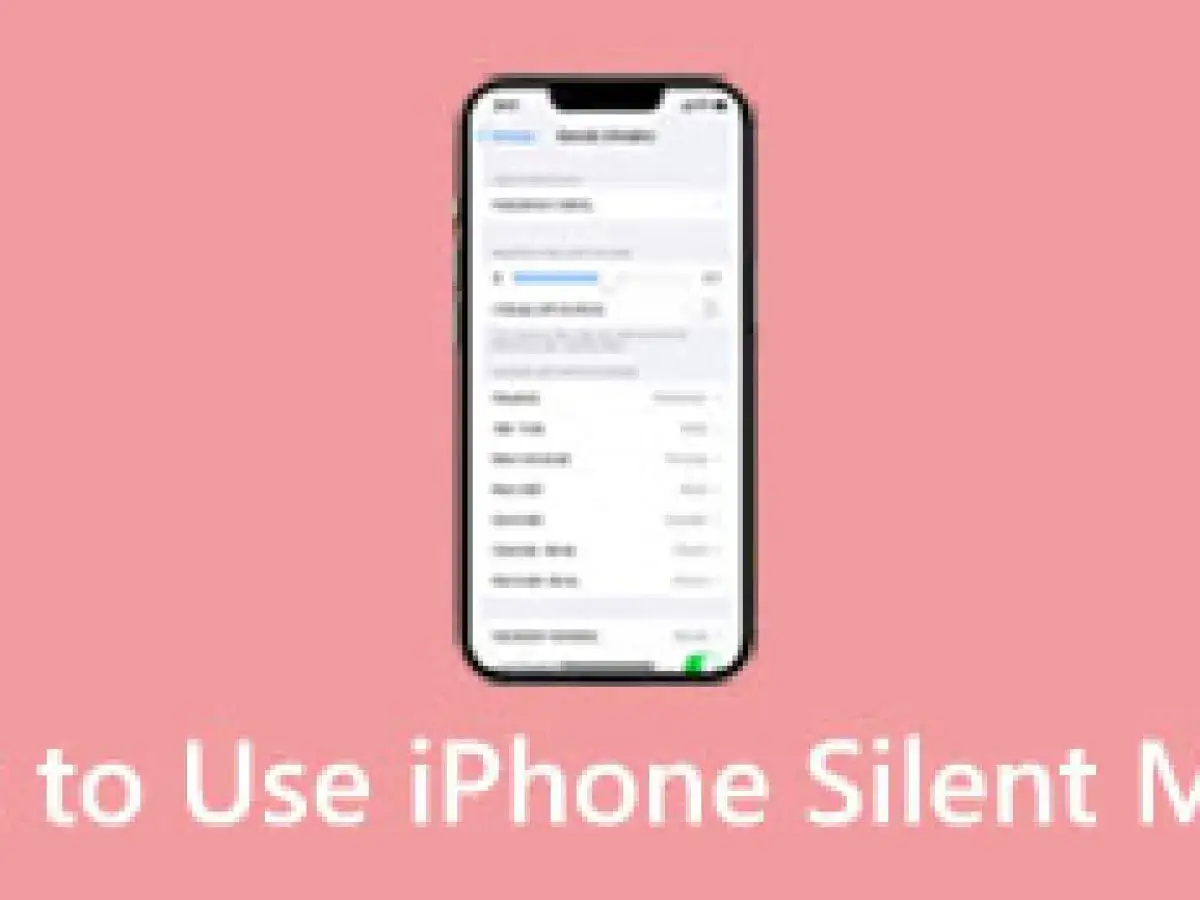 Jak wyciszyć iPhone? Ekran ustawień telefonu pokazuje opcje dźwięków i powiadomień.