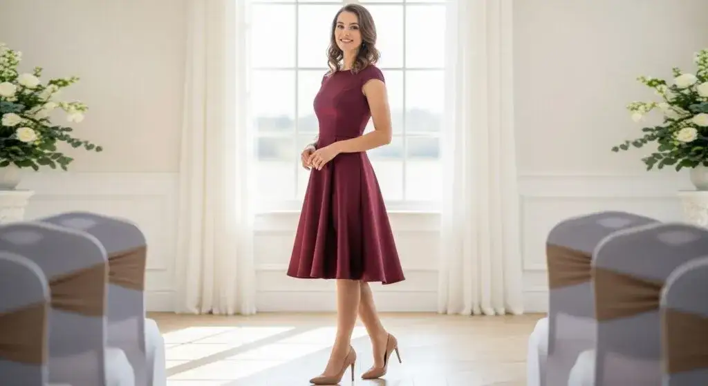 Bordowa sukienka: Jakie rajstopy wybrać? Poradnik krok po kroku