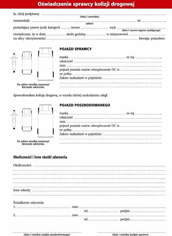 Jak sporządzić oświadczenie o kolizji drogowej? Uniknij wpadki i chroń swoje interesy