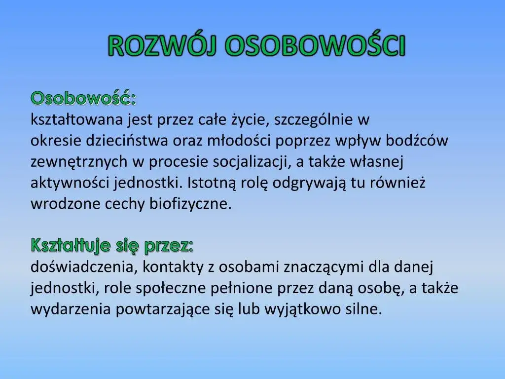 Do kiedy kształtuje się osobowość? Kluczowe etapy rozwoju osobowości