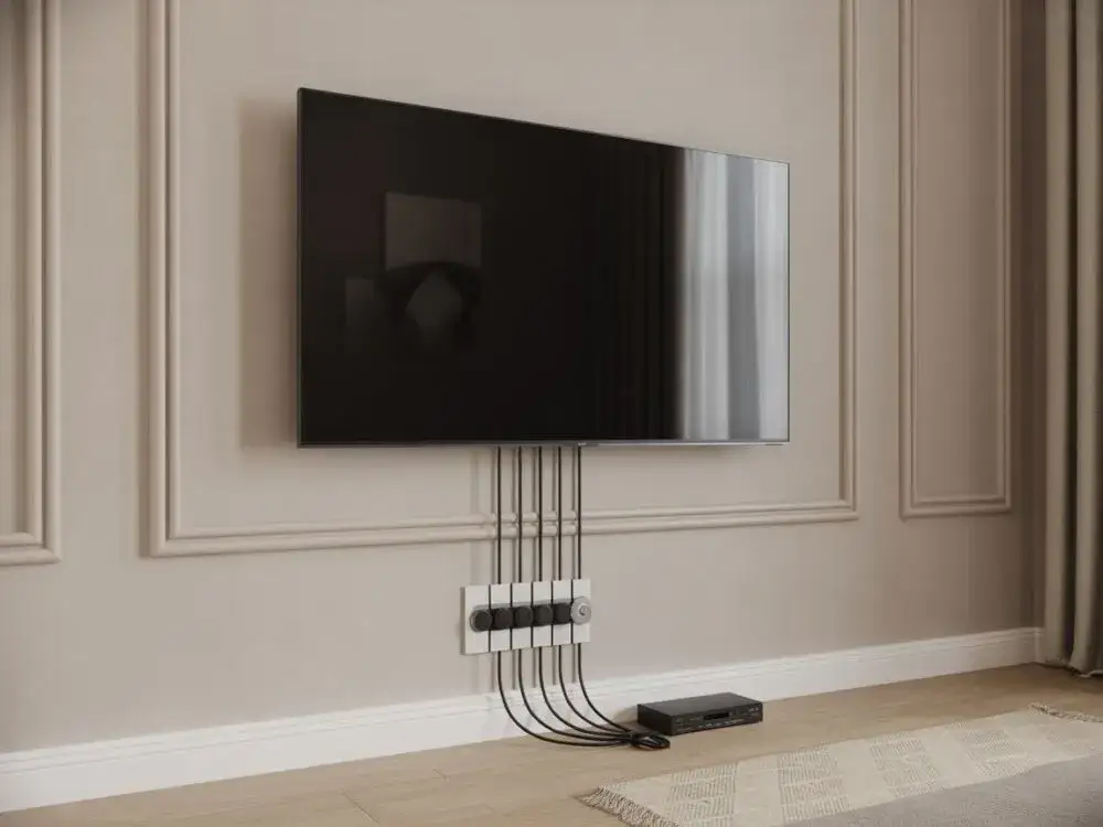 Aranżacja ściany z telewizorem: Trendy, porady i ukryte kable!