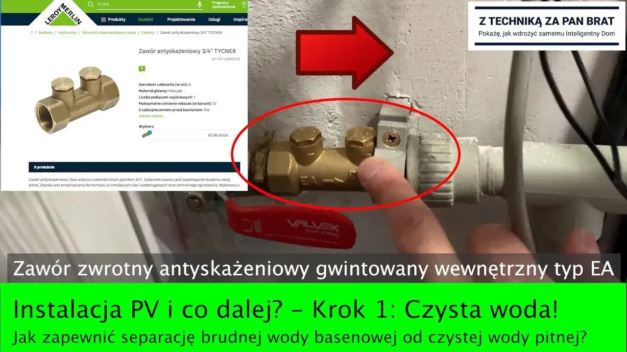 Gdzie zamontować zawór antyskażeniowy, aby uniknąć zanieczyszczeń w wodzie?