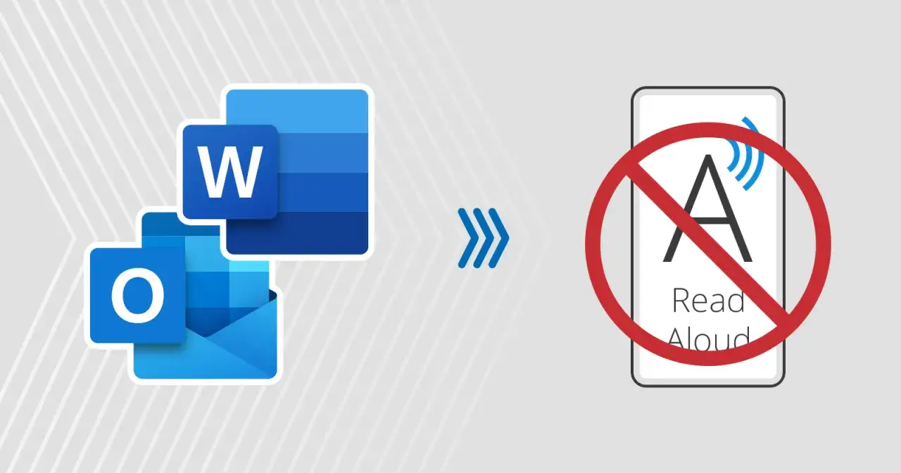 Ikony Word i Outlook przechodzą w zakazany symbol na telefonie z napisem "Read Aloud". Dowiedz się, jak wyłączyć tryb edycji w Wordzie.