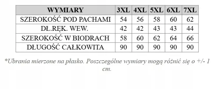 Rozmiar 7XL w odzieży damskiej – wymiary i dostępność w sklepach