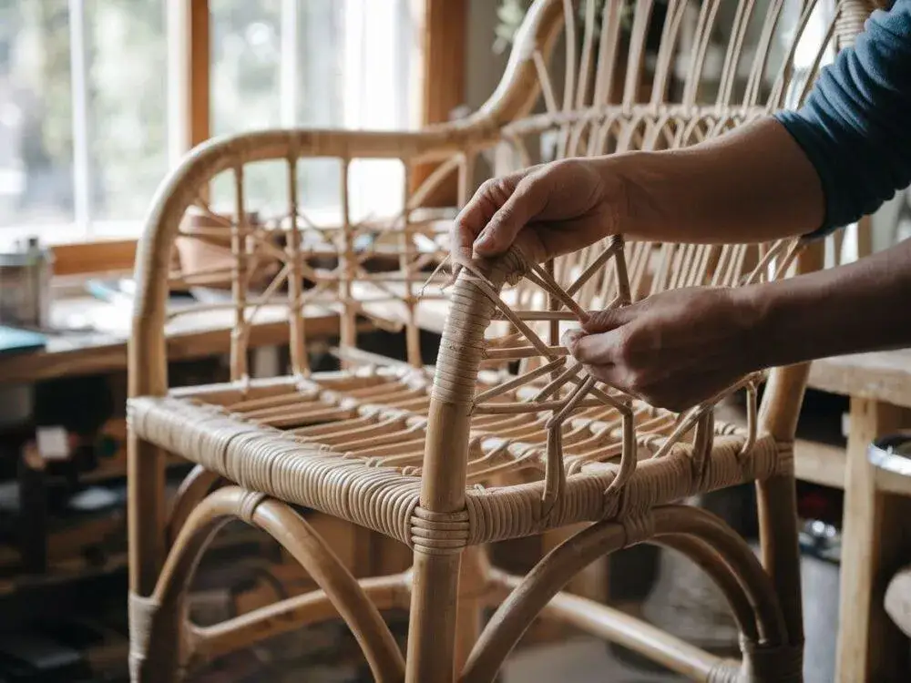 Pęknięty rattan? Jak naprawić krzesło rattanowe krok po kroku