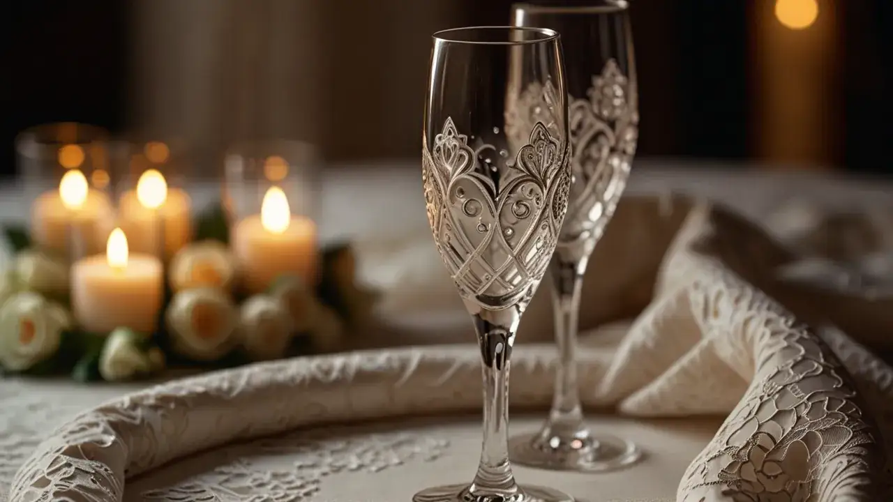 Grawerowane kieliszki na ślub: Jaki wzór zachwyci młodą parę?