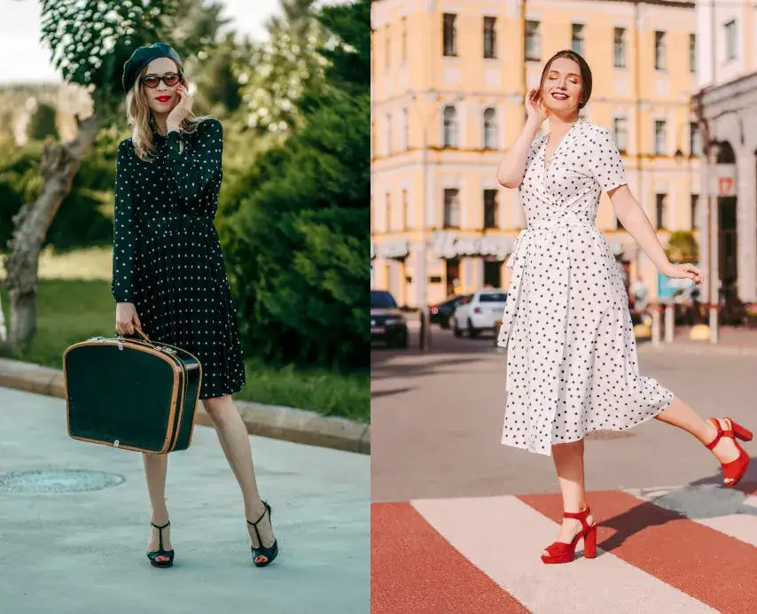 Jak stylowo dobrać dodatki do sukienki w groszki - porady