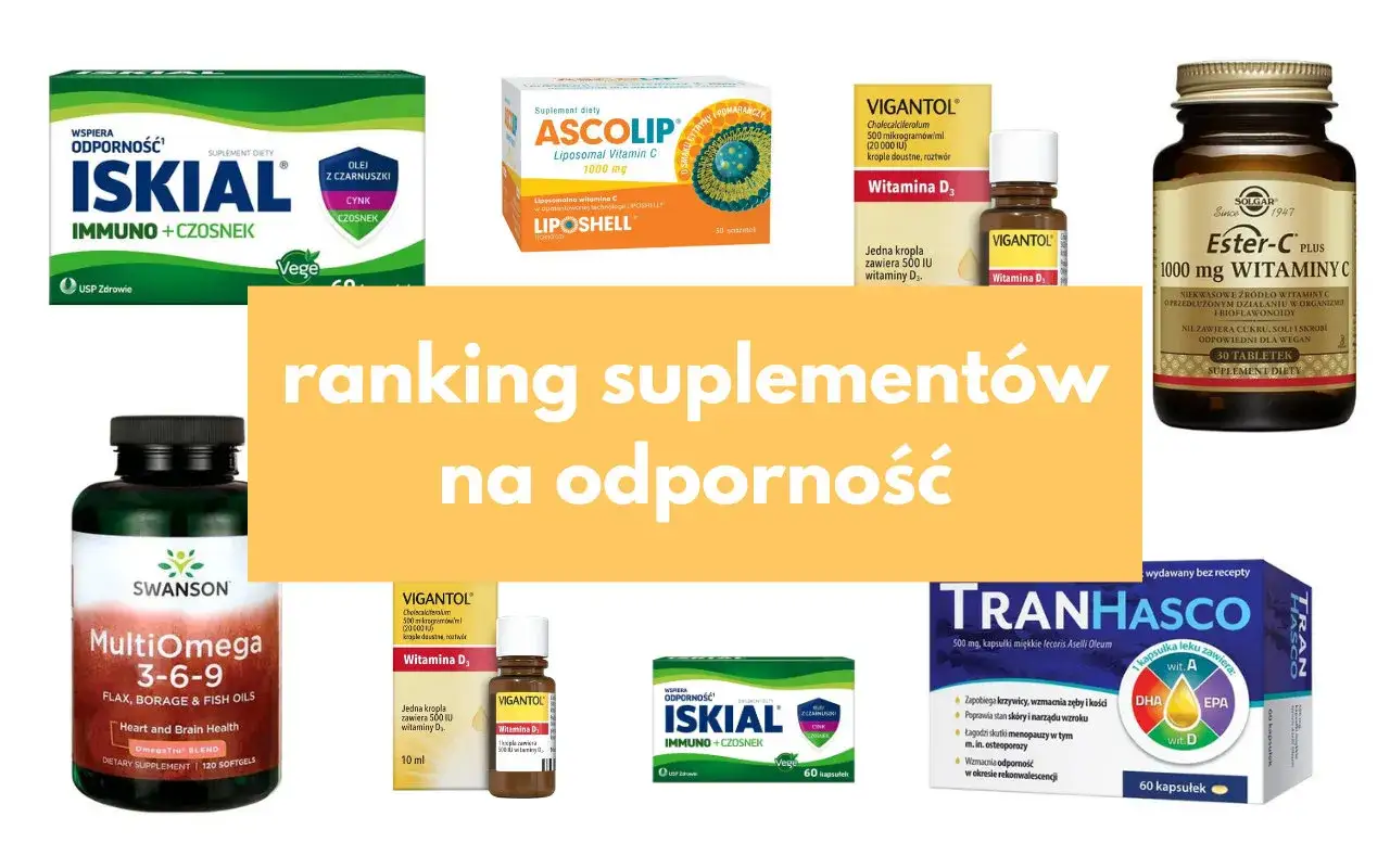 Suplementy diety na odporność: Iskial, Ascolip, Vigantol, Ester-C Plus, MultiOmega, Trinhasco.