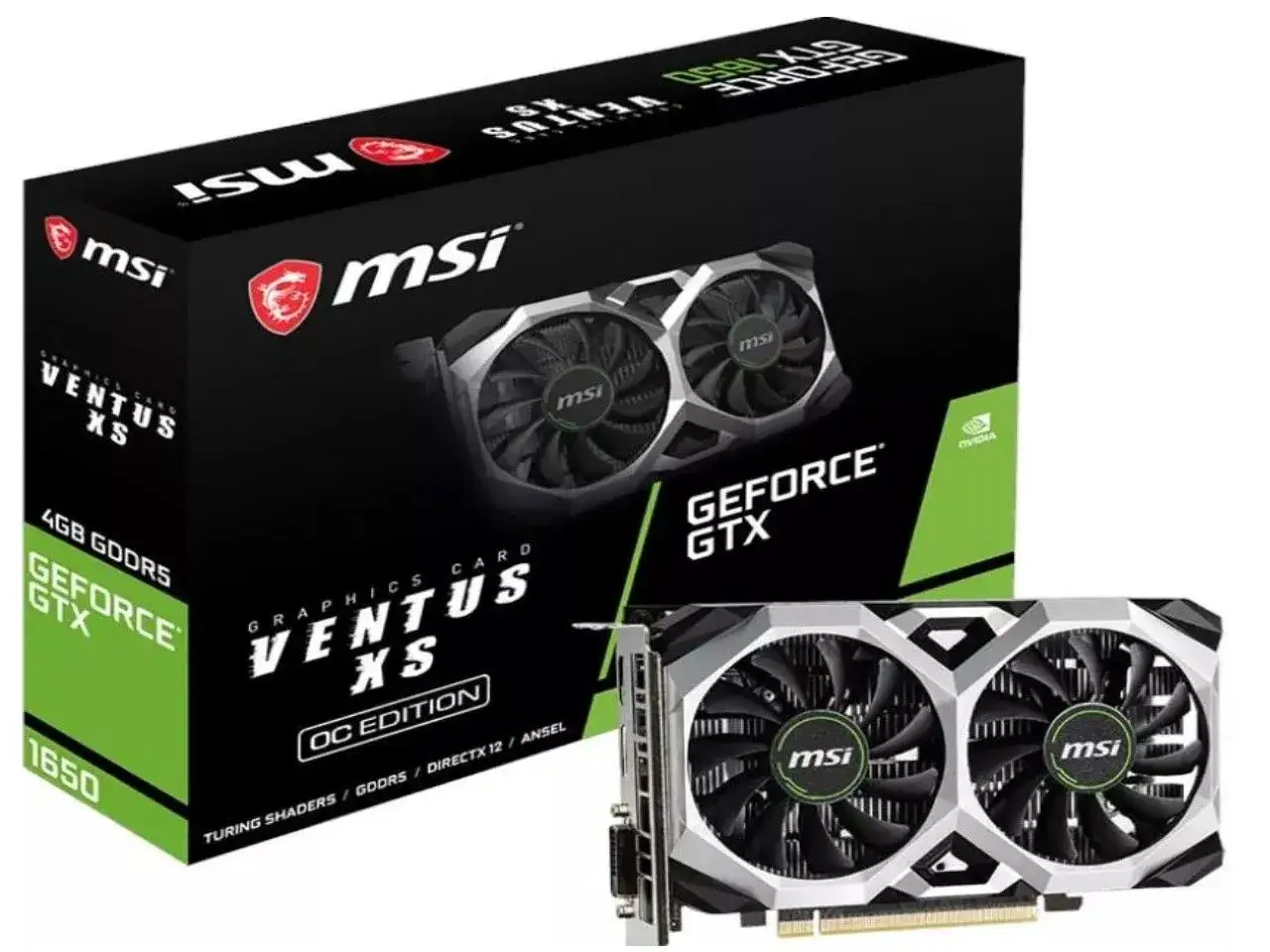Karta graficzna MSI Ventus XS OC Edition z 4GB GDDR5, oparta na układzie GeForce GTX 1650. Idealna do gier.