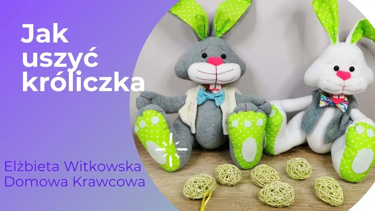 Uszyj zająca wielkanocnego: darmowy wykrój i instrukcja krok po kroku