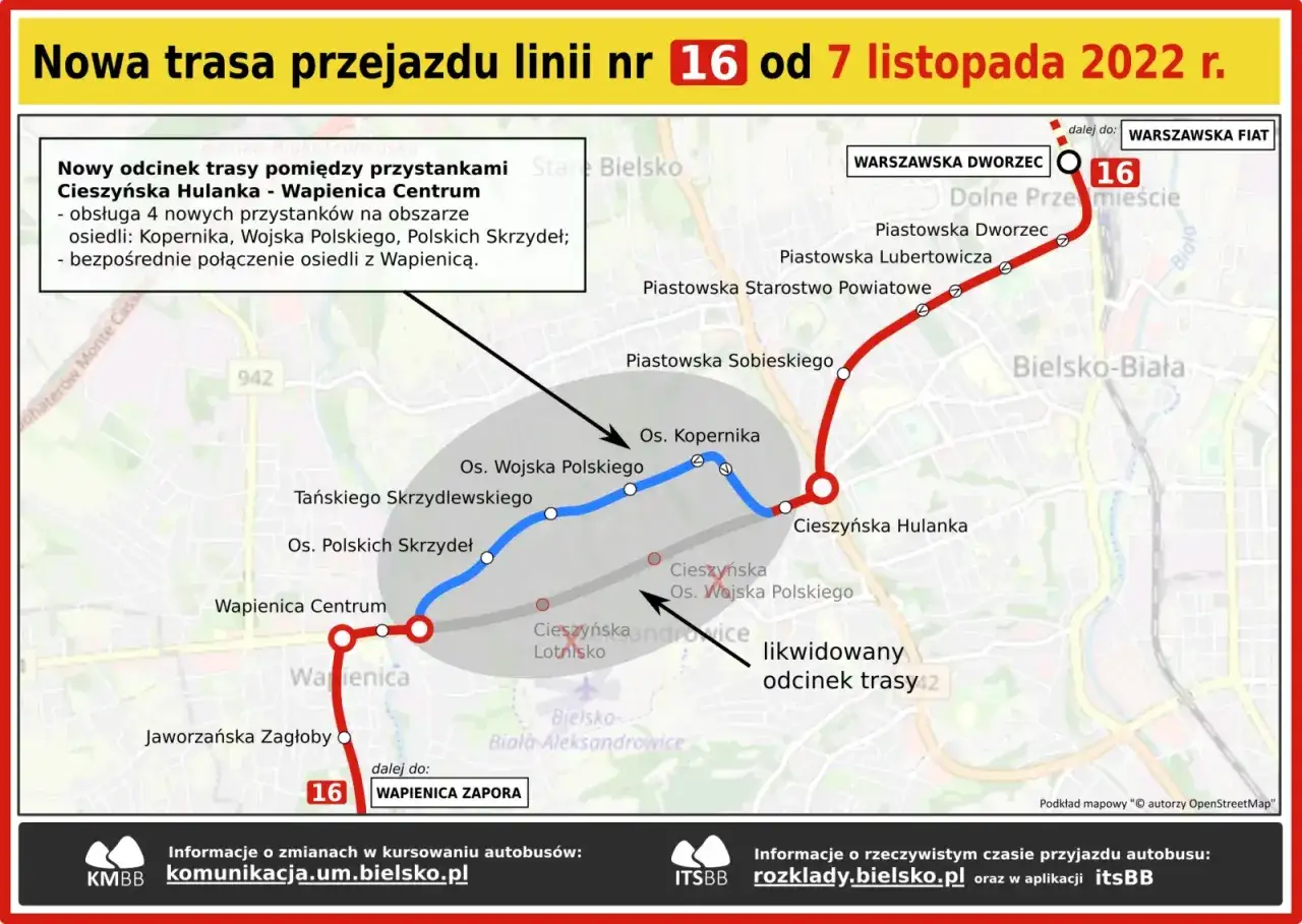 Rozkład jazdy linii 3 Bielsko-Biała: Trasa, bilety, śledzenie na żywo