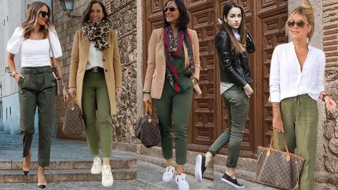 Cómo combinar un pantalón verde militar para un look sorprendente