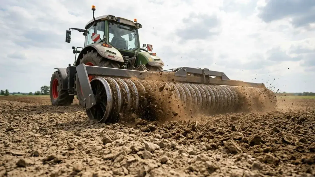 Traktor z wałem uprawowym przygotowuje pole. Zastanawiasz się, co najlepiej uprawiać dla zysku?
