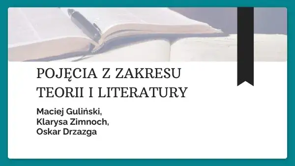 Teoria literatury co to - kluczowe pojęcia i ich znaczenie w literaturze