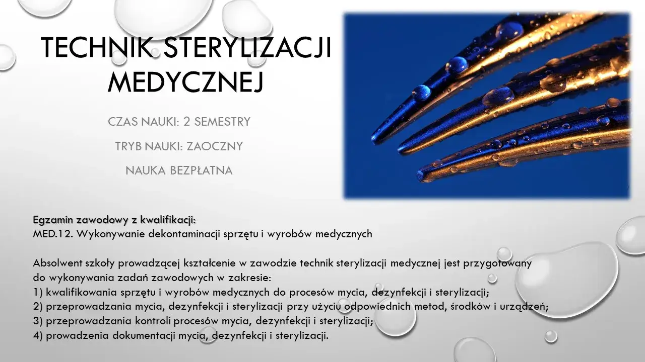 Technik sterylizacji medycznej opłacalna kariera? Analiza 2026