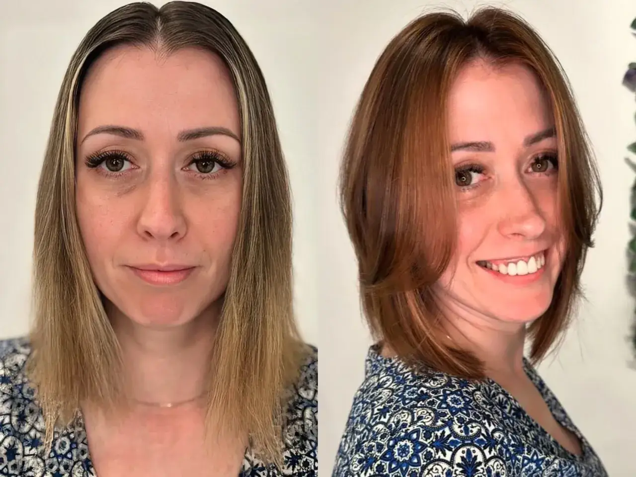 Przed i po metamorfozie. Chłodna jesień typ urody zyskała nowy, modny look.