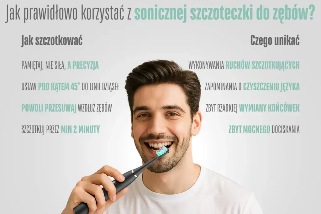 Jak prawidłowo używać szczoteczki sonicznej? Uniknij błędów!