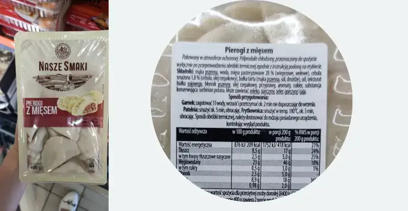 Ile kcal mają pierogi z mięsem: dokładna wartość kaloryczna na porcję