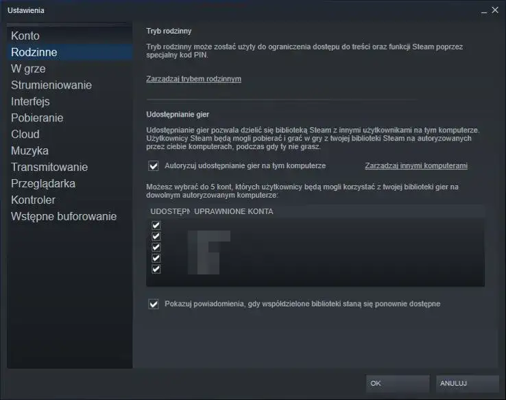 Jak udostępnić bibliotekę Steam znajomemu i uniknąć problemów z dostępem