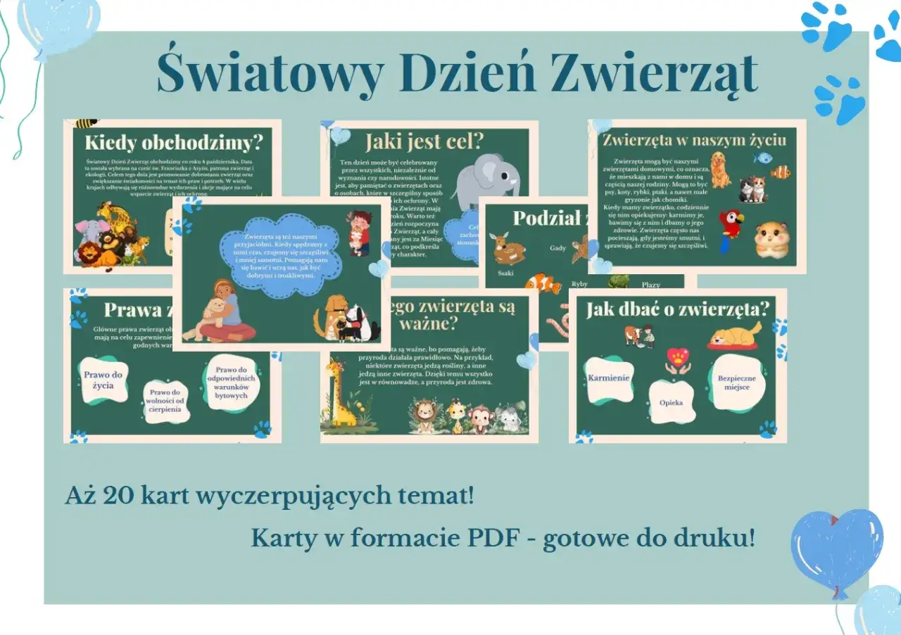 Światowy Dzień Zwierząt: poznaj prawa, podział i znaczenie zwierząt. Dbaj o nie!