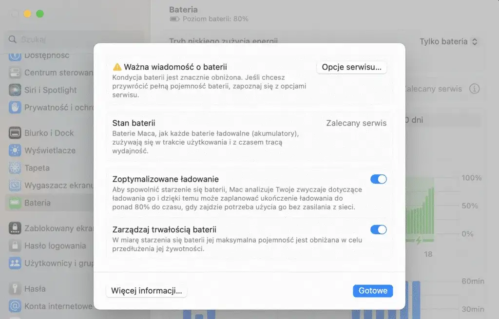 Wymiana baterii Apple: 80% to limit? Koszty, serwisy, porady