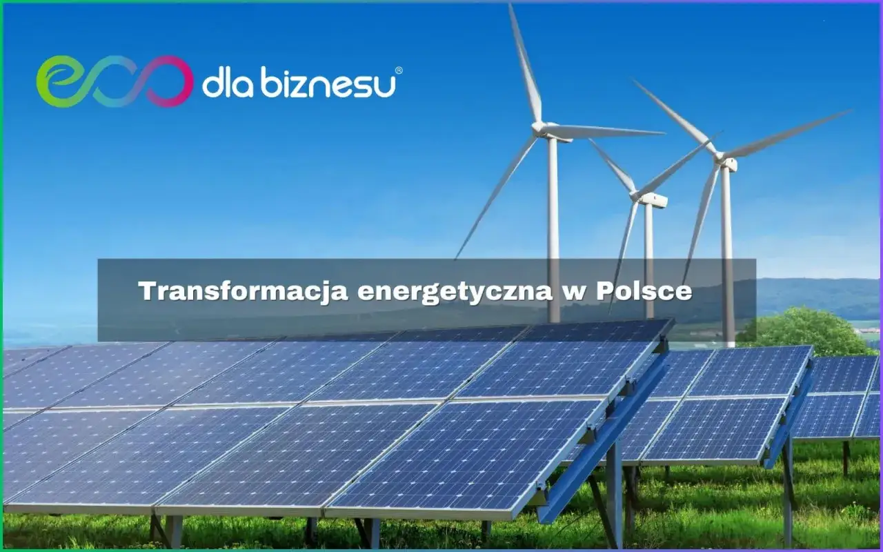 Panele słoneczne i wiatraki symbolizują transformację energetyczną w Polsce, kluczową dla polityki klimatycznej 2050.