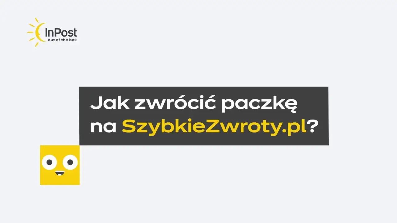 Grafika z logo InPost i tekstem "Jak zwrócić paczkę na SzybkieZwroty.pl?".