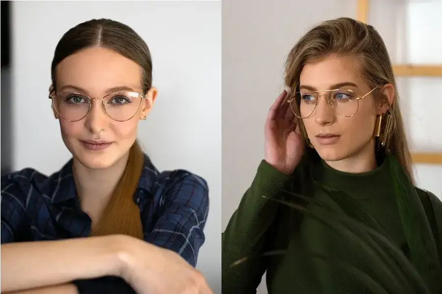 Złote oprawki: Komu pasują i jak je dobrać? Poradnik