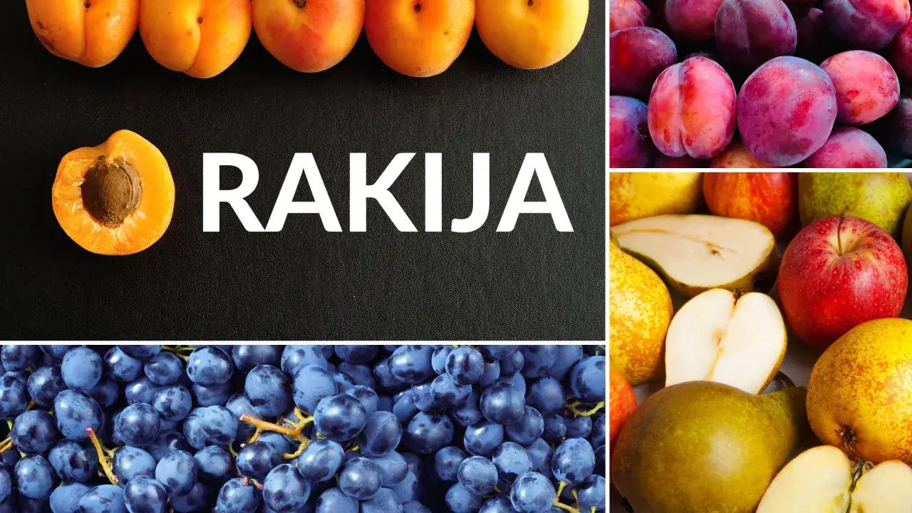 Rakija z czego? Z moreli, śliwek, jabłek, gruszek i winogron.