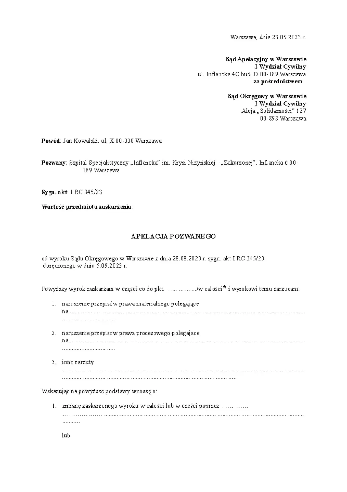 Ile kosztuje apelacja w sprawie cywilnej? Poznaj ukryte wydatki