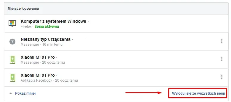 Jak wylogować Facebooka ze wszystkich urządzeń i zabezpieczyć konto