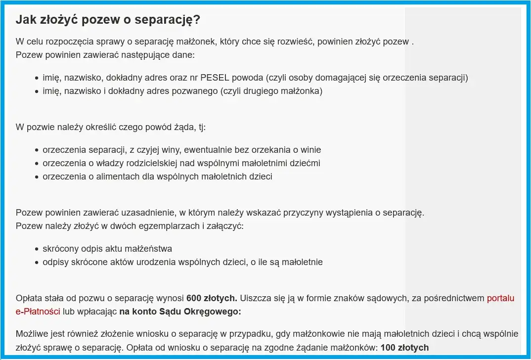 Jak złożyć pozew o separację: Krok po kroku - Procedura sądowa