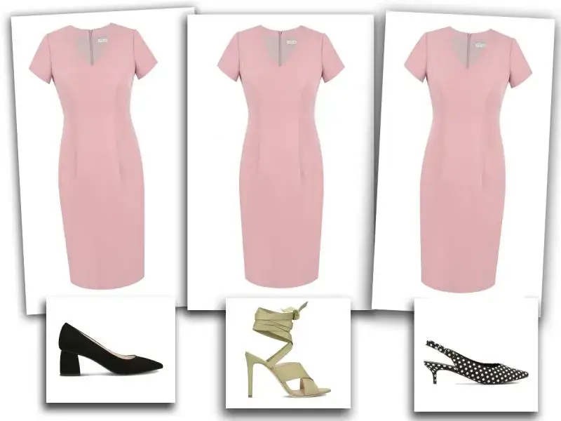 Jaki kolor butów pasuje do pudrowej sukienki, aby wyglądać stylowo?