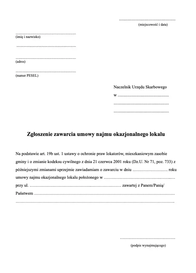 Jak zgłosić umowę najmu okazjonalnego bez błędów i kar skarbowych