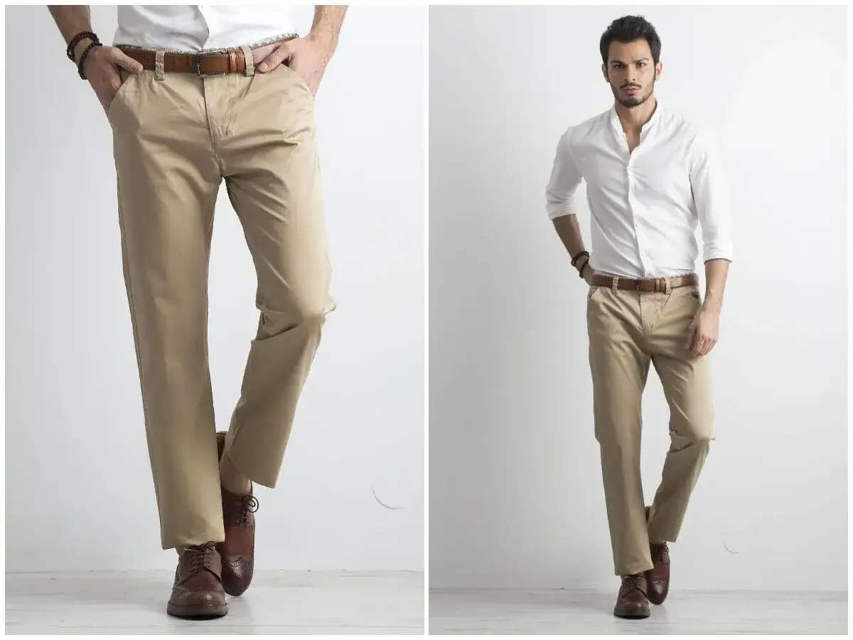 Beżowe spodnie męskie: modne stylizacje na każdą okazję i błędy, których unikać